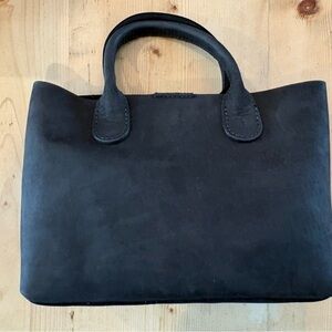 Portland Leather Black Crossbody Tote
